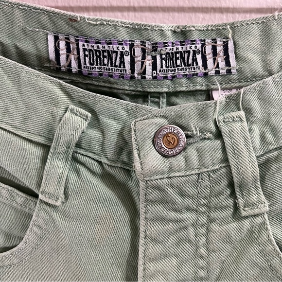 Forenza Authentico made in the USA sage green denim shorts size small - Picture 2 of 6
